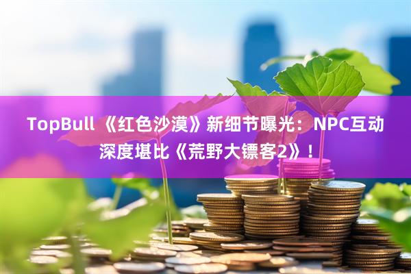 TopBull 《红色沙漠》新细节曝光：NPC互动深度堪比《荒野大镖客2》！