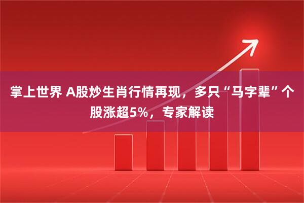 掌上世界 A股炒生肖行情再现，多只“马字辈”个股涨超5%，专家解读